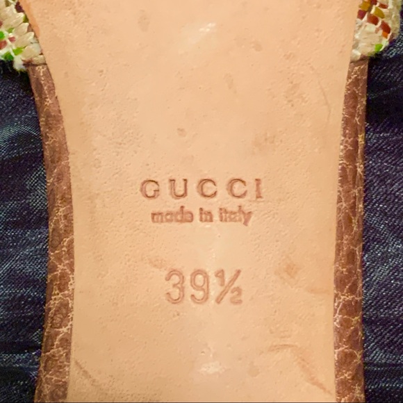 GUCCI Signature Horse-bit Leather-Weave Mules - Picture 15 of 16